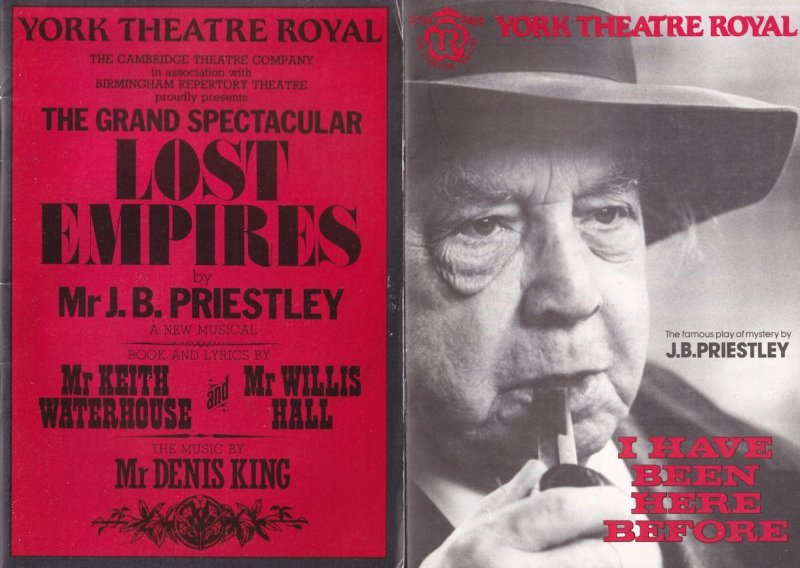 Lost Empires I Have Been Here Before 2x York JB Priestley Theatre Programme s