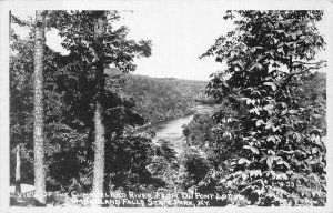 RPPC CUMBERLAND FALLS STATE PARK KENTUCKY REAL PHOTO POSTCARD (c. 1940s)