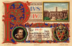 Religion The Vatican City Pope Pie/Pius IV Art Vintage Postcard C257