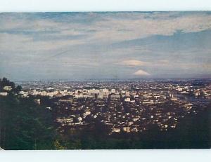 Unused 1950's WIDE VIEW OF CITY AND MT. ST. HELENS Portland Oregon OR Q8707