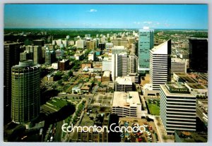 Westward From The A.G.T. Building, Edmonton Alberta, Chrome Aerial View Postcard