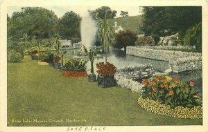 C-1910 Hershey Pennsylvania Swan Lake Mansion Grounds Postcard 20-4366