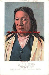 Native American Indian Mad Bear, E. Frey & Company No 2388