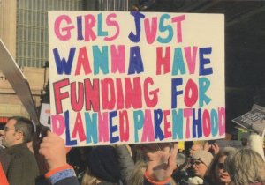 American Womens Rights Funding Parenting Political March Postcard