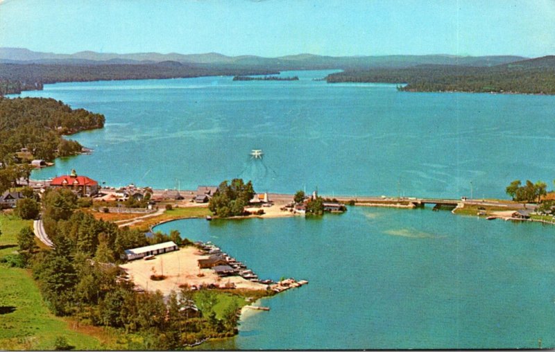 Maine Naples and Long Lake Aerial View