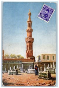 c1910 An Old Cemetery Cairo Picturesque Egypt Oilette Tuck Art Postcard