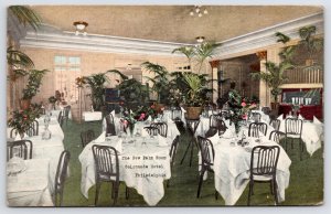 Philadelphia PA The New Palm Room & Cafe @ Colonnade Hotel~c1910 Postcard