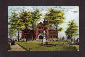 VT Spaulding Graded School BARRE VERMONT Postcard 1910