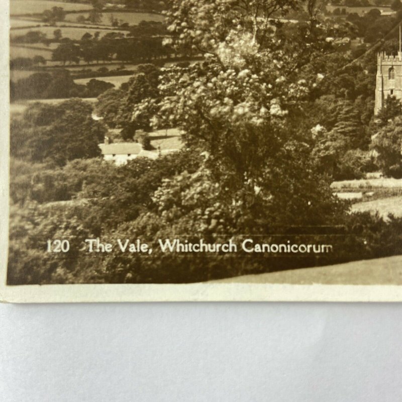 c1930s RPPC Vale Cathedral Whitchurch Canonicorum England Dorset UK Postcard 