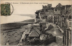 CPA AULT Esplanade de la Plage (50517)