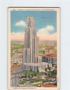 Postcard Cathedral Of Learning From University Of Pittsburgh Campus, PA