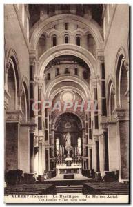 Old Postcard Albert Basilica Altar The Master