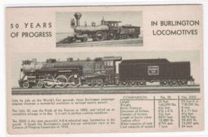 Burlington Railroad Train World's Fair Chicago IL pc