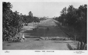 US5421 general view khartoum riding horse  real photo sudan africa