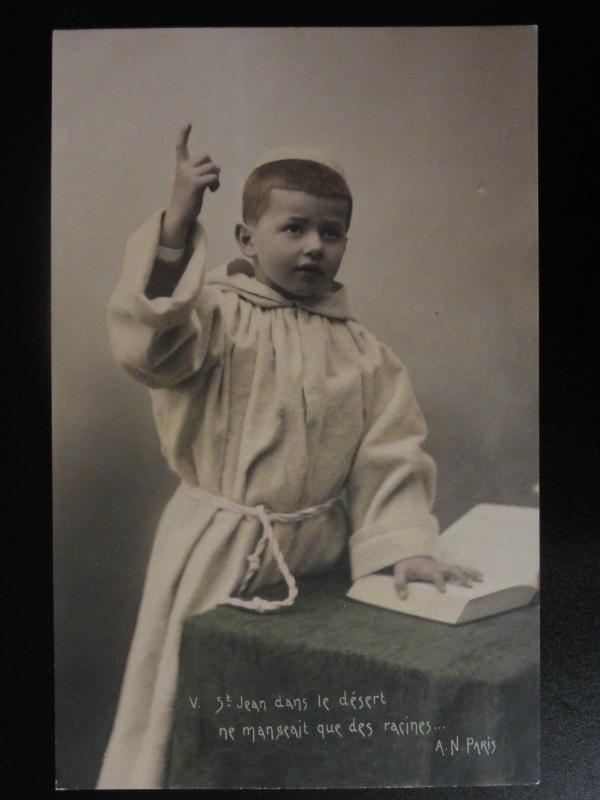 French: St. jean dans le desert.... / shows Boy as Preacher Monk Friar c1906