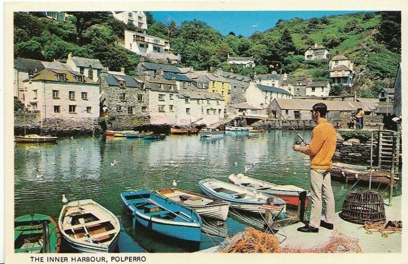 Cornwall Postcard - The Inner Harbour - Polperro   AB76