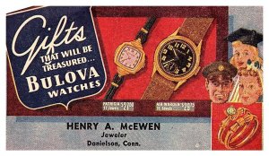 Connecticut Danielson Bulova Watch, Henry A. McEwen Jeweler