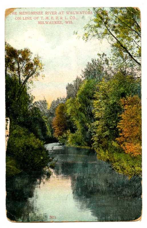 WI - Milwaukee. Menominee River at Wauwatosa