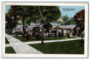 1916 Bungalow Exterior Sidewalk Garden Flower Daytona Florida Vintage Postcard