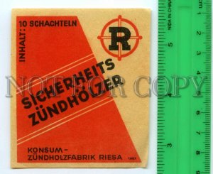 500242 GERMANY RIESA 1961 year Vintage match label