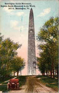 Postcard VT Bennington Battle Monument