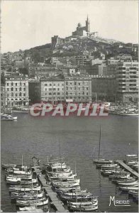 Modern Postcard Marseille B R A Corner of the Old Port and Nd Guard Boat