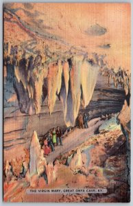 Vtg Cave City Kentucky KY The Virgin Mary Great Onyx Cave 1940s View Postcard