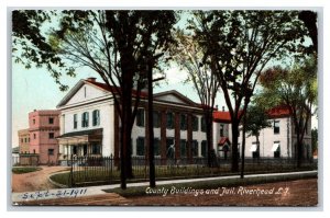 Suffolk County Courthouse and Jail Riverhead Long Island NY UNP DB Postcard V17