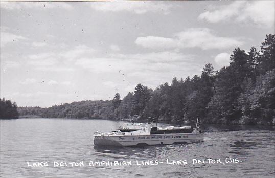 Lake Delton Amphibian Lines Lake Delton Wisconsin Real Photo