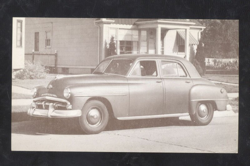 1952 PLYMOUTH CAMBRIDGE VINTAGE CAR DEALER ADVERTISING POSTCARD MOPAR