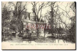 Old Postcard Azay le Rideau Chateau and Park Views edges of & # 39Indre