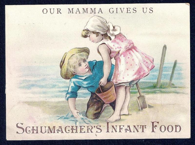 VICTORIAN TRADE CARD American Cereal Schumachers Infant Food