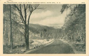 Pinkham Notch  New Hampshire Mt Washington Glen Ellis Rd B&W Postcard