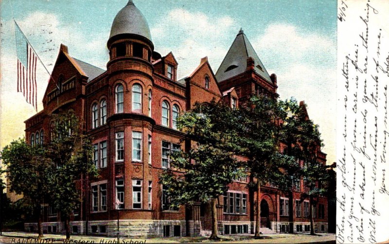 Maryland Baltimore Western High School 1907