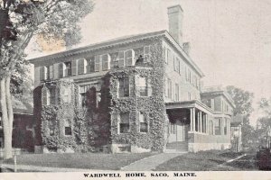 SACO MAINE~WARDWELL HOME~BIDDEFORD JOURNAL POSTCARD