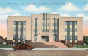 VICKSBURG, Mississippi  MS    WARREN COUNTY COURT HOUSE  1943   Postcard