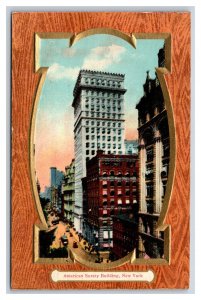 American Society Building New York City Embossed Gilt Faux Frame DB Postcard V17