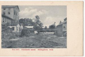 Sweden; Dalslands Kanal, Billingfors Bridge PPC, Unposted, Undivided Back c 1905