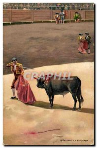 Old Postcard Bullfight Bullfight Senalando the estocada