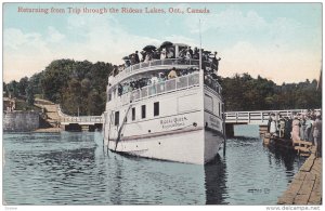 Ferry Rideau Queen, Returning From Trip Through The Rideau Lakes, Ontario, ...