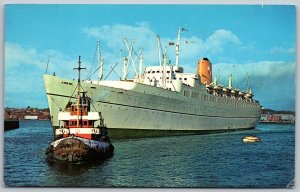 Saint John Canada 1950s Postcard Canadian Pacific Ocean Liner Empress Of Britain