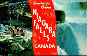 Greetings From Niagara Falls Canada Split View