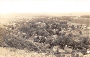 Missouri Valley Iowa~View from Hillside~Farmland in Distance~1940s Real Photo PC
