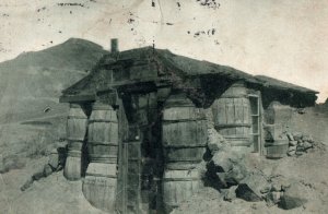 1907 Miner's House Made Of Old Barrels In Goldfield Nevada Vintage Postcard F140