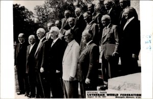 RPPC, Minneapolis, MN Minnesota  LUTHERAN WORLD FEDERATION LEADERS 1957 Postcard