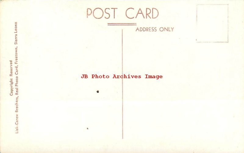 Sierra Leone, Freetown, RPPC, Wilberforce Street, Business Area,Lisk-Carew Photo 