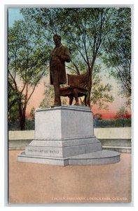 Lincoln Monument Statue Lincoln Park Chicago Illinois IL UNP DB Postcard U23