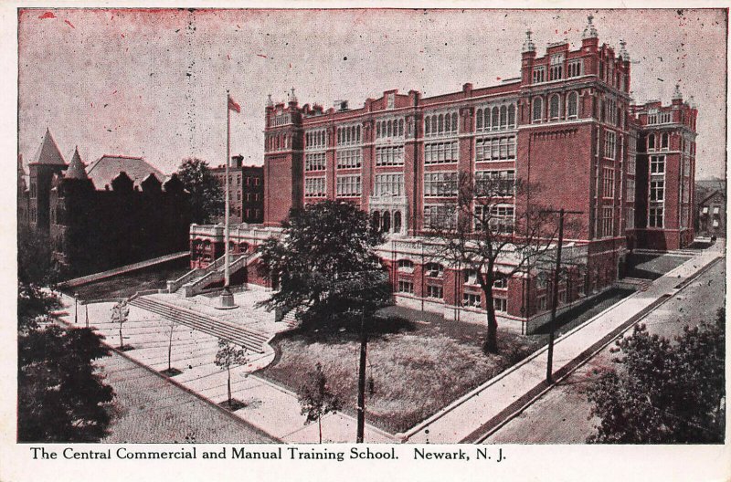 Commercial and Manual Training School, Newark, N.J., Early Postcard, Unused