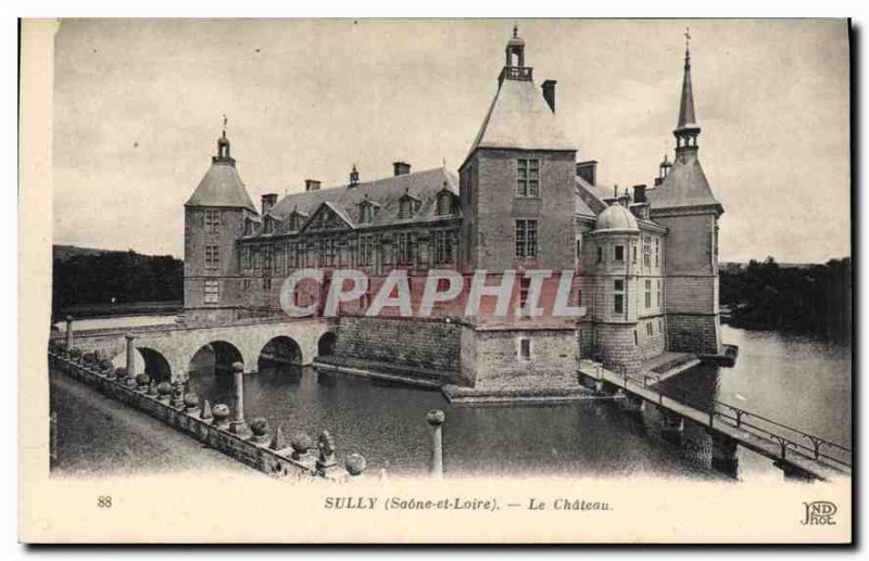 Postcard Old Sully Saone et Loire Chateau