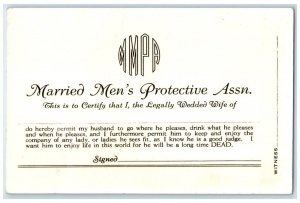 c1940's Married Men's Protective Assn. Unposted Vintage RPPC Photo Postcard